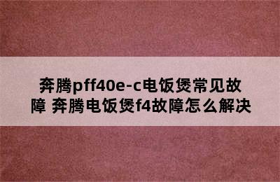 奔腾pff40e-c电饭煲常见故障 奔腾电饭煲f4故障怎么解决